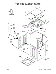 02 - Top And Cabinet Parts parts for Maytag Washer MVWB835DW0 from AppliancePartsPros.com