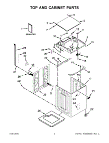 02 - Top And Cabinet Parts parts for Maytag Laundry Center MVWB835DW1 from AppliancePartsPros.com