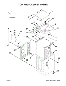 02 - Top And Cabinet Parts parts for Maytag Laundry Center MVWB855DW0 from AppliancePartsPros.com