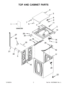 02 - Top And Cabinet Parts parts for Maytag Washer MVWC215EW0 from AppliancePartsPros.com