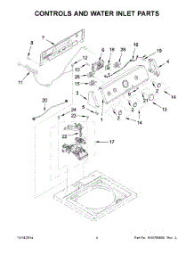 03 - Controls And Water Inlet Parts parts for Maytag Washer MVWC215EW0 from AppliancePartsPros.com