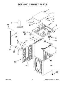 02 - Top And Cabinet Parts parts for Maytag Laundry Center MVWC215EW1 from AppliancePartsPros.com