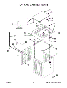 02 - Top And Cabinet Parts parts for Maytag Washer MVWC415EW0 from AppliancePartsPros.com