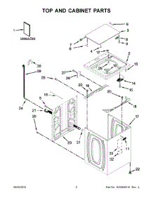 02 - Top And Cabinet Parts parts for Maytag Washer MVWC555DW1 from AppliancePartsPros.com