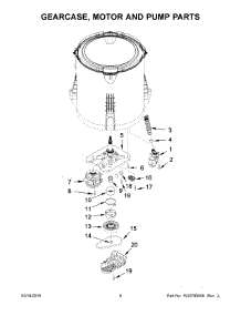 05 - Gearcase, Motor And Pump Parts parts for Maytag Washer MVWP475EW0 from AppliancePartsPros.com
