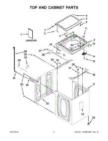 02 - Top And Cabinet Parts parts for Maytag Washer MVWX600BW0 from AppliancePartsPros.com