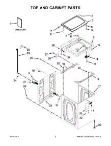 02 - Top And Cabinet Parts parts for Maytag Washer MVWX655DW1 Troubleshooting & Parts from AppliancePartsPros.com