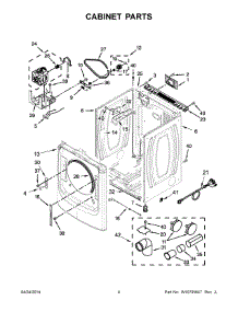03 - Cabinet Parts parts for Maytag Dryer YMED3100DW0 from AppliancePartsPros.com