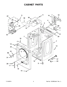03 - Cabinet Parts parts for Maytag Dryer YMED3100DW1 from AppliancePartsPros.com