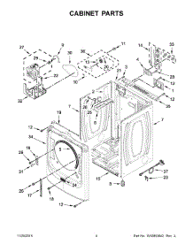 03 - Cabinet Parts parts for Maytag Dryer YMED5100DC1 from AppliancePartsPros.com