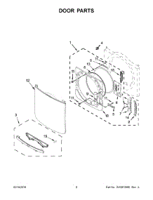 05 - Door Parts parts for Maytag Dryer YMED5500FW0 from AppliancePartsPros.com