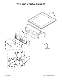 02 - Top And Console Parts parts for Maytag Dryer YMED8100DC0 from AppliancePartsPros.com