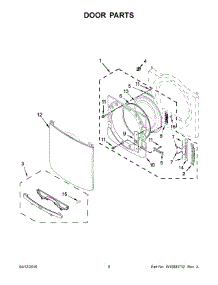 05 - Door Parts parts for Maytag Laundry Center YMED8200FW0 from AppliancePartsPros.com