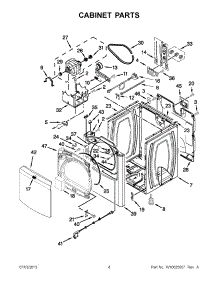 02 - Cabinet Parts parts for Maytag Dryer YMEDB700BW0 from AppliancePartsPros.com