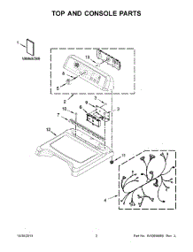 02 - Top And Console Parts parts for Maytag Dryer YMEDB725CG0 from AppliancePartsPros.com