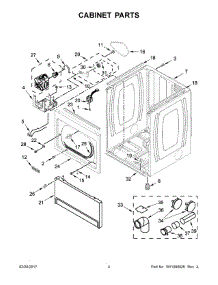 03 - Cabinet Parts parts for Maytag Laundry Center YMEDB765FW0 from AppliancePartsPros.com