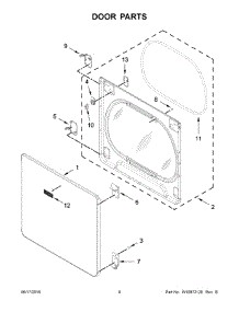 05 - Door Parts parts for Maytag Laundry Center YMEDB835DW3 from AppliancePartsPros.com