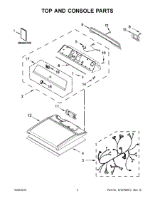 02 - Top And Console Parts parts for Maytag Dryer YMEDB855DC0 from AppliancePartsPros.com