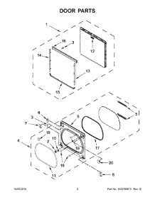 05 - Door Parts parts for Maytag Dryer YMEDB855DW0 from AppliancePartsPros.com