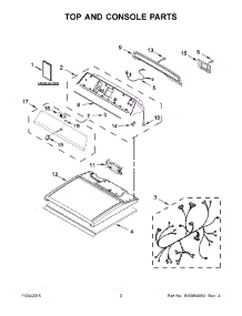 02 - Top And Console Parts parts for Maytag Dryer YMEDB855DW2 from AppliancePartsPros.com