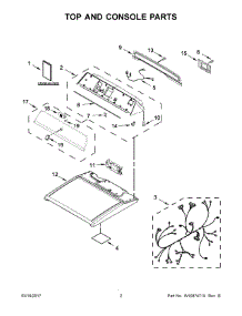 02 - Top And Console Parts parts for Maytag Laundry Center YMEDB855DW3 from AppliancePartsPros.com