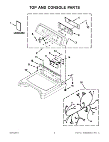 01 - Top And Console Parts parts for Maytag Dryer YMEDB880BW0 from AppliancePartsPros.com