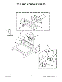 02 - Top And Console Parts parts for Maytag Dryer YMEDB980BW0 from AppliancePartsPros.com