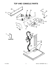 02 - Top And Console Parts parts for Maytag Dryer YMEDC415EW0 from AppliancePartsPros.com
