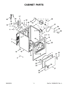 03 - Cabinet Parts parts for Maytag Dryer YMEDC415EW1 from AppliancePartsPros.com
