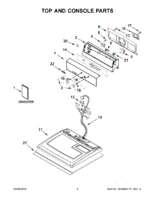 02 - Top And Console Parts parts for Maytag Dryer YMEDP475EW0 from AppliancePartsPros.com