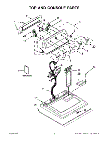 02 - Top And Console Parts parts for Maytag Dryer YMEDX500BW1 from AppliancePartsPros.com