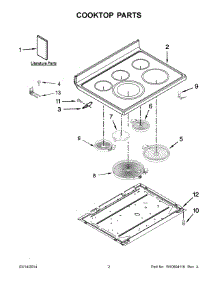 02 - Cooktop Parts parts for Maytag Range YMER8700DB0 from AppliancePartsPros.com