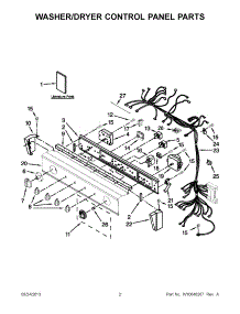 02 - Washer / Dryer Control Panel Parts parts for Maytag Laundry Center YMET3800XW1 from AppliancePartsPros.com
