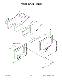 07 - Lower Door Parts parts for Maytag Range YMET8720DH01 from AppliancePartsPros.com