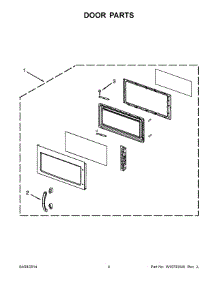 03 - Door Parts parts for Maytag Microwave YMMV4203WS3 from AppliancePartsPros.com