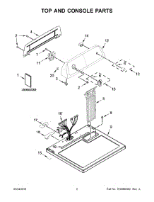 02 - Top And Console Parts parts for Roper Laundry Center RGD4516FW0 from AppliancePartsPros.com