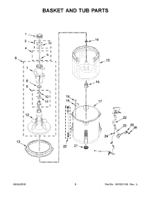 04 - Basket And Tub Parts parts for Roper Laundry Center RTW4516FW1 from AppliancePartsPros.com