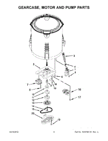 05 - Gearcase, Motor And Pump Parts parts for Roper Washer RTW4641BQ1 from AppliancePartsPros.com