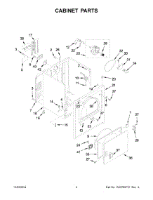 03 - Cabinet Parts parts for Whirlpool Dryer 1CWED4800DQ0 from AppliancePartsPros.com