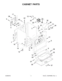 03 - Cabinet Parts parts for Whirlpool Dryer 1CWED4900DW0 from AppliancePartsPros.com