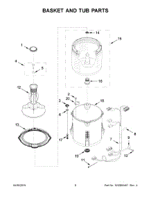 04 - Basket And Tub Parts parts for Whirlpool Washer 1CWTW4740YQ2 from AppliancePartsPros.com
