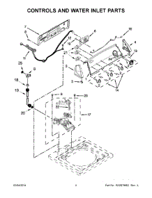 03 - Controls And Water Inlet Parts parts for Whirlpool Washer 1CWTW4800YQ1 from AppliancePartsPros.com