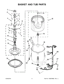 04 - Basket And Tub Parts parts for Whirlpool Washer 1CWTW4800YQ1 from AppliancePartsPros.com