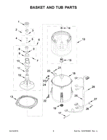 04 - Basket And Tub Parts parts for Whirlpool Washer 1CWTW4800YQ2 from AppliancePartsPros.com
