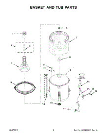 04 - Basket And Tub Parts parts for Whirlpool Laundry Center 1CWTW4815EW1 from AppliancePartsPros.com