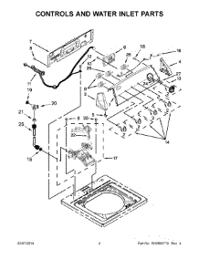 03 - Controls And Water Inlet Parts parts for Whirlpool Washer 1CWTW4840YW1 from AppliancePartsPros.com