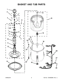 04 - Basket And Tub Parts parts for Whirlpool Washer 1CWTW4840YW2 from AppliancePartsPros.com