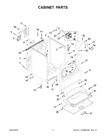 03 - Cabinet Parts parts for Whirlpool Laundry Center 1MWED1750EM0 from AppliancePartsPros.com