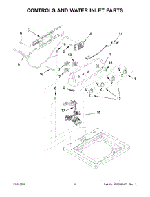 03 - Controls And Water Inlet Parts parts for Whirlpool Washer 2DWTW4705EW0 from AppliancePartsPros.com