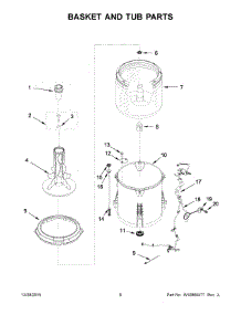 04 - Basket And Tub Parts parts for Whirlpool Washer 2DWTW4705EW0 from AppliancePartsPros.com